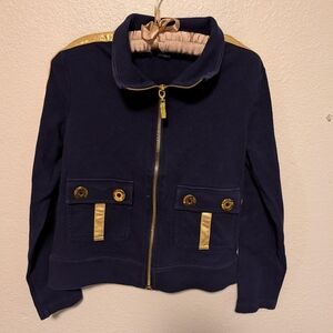 Boston Proper Kids Navy Jacket with Gold Accents